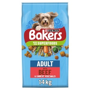 Bakers Adult Dry Dog Food Beef and Veg