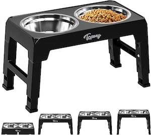 Toozey Raised Dog Bowl Height-Adjustable