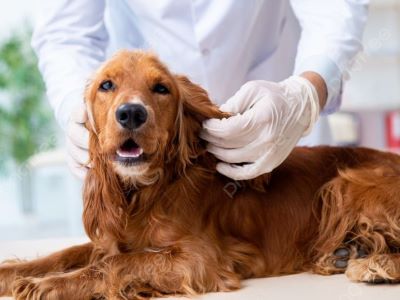 dog with the vet dog with the vet