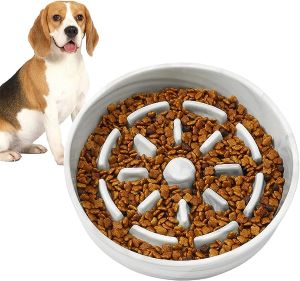 Pawaboo Ceramic Slow Feeder Dog Bowls