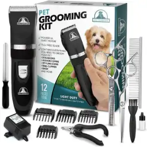 Pet Union Professional Dog Grooming Kit - Rechargeable Cordless Clippers With Complete Accessories